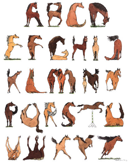 Horse Alphabet Poster