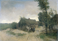Cottage on the sandy road
