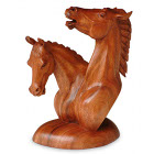 Equine Twins Wood Sculpture