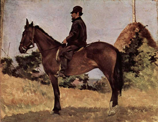 Diego Martelli mounted on horseback - Giovanni Fattori Diego Martelli mounted on horseback - Giovanni Fattori