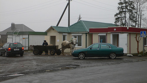 Horse and cart in Belarus