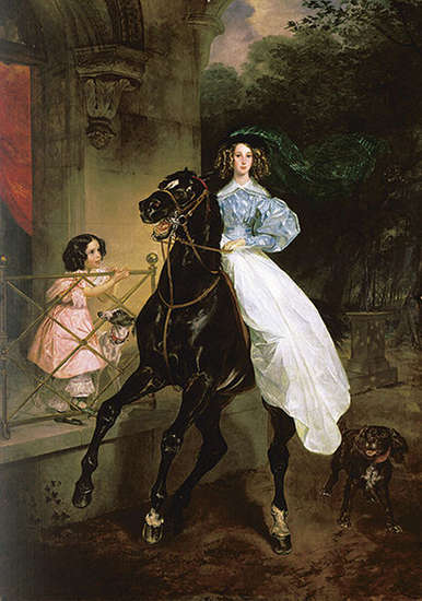 Lady on Horseback - Karl Briullov