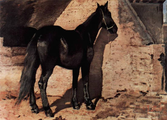 Black Horse in the Sun - Giovanni Fattori