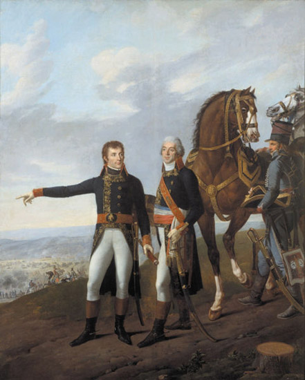 General Bonaparte and his chief of staff, Berthier, in the Battle of Marengo
