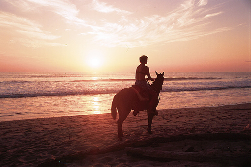 Girl on horse in Costa Rica Horse in Costa Rica