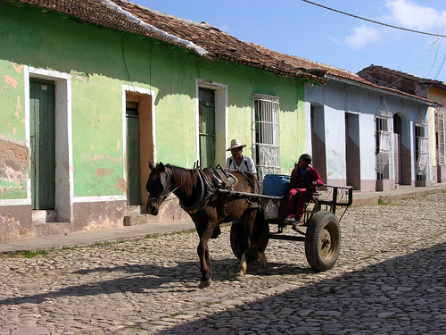 Horse and cart in Cuba Horse and cart in Cuba