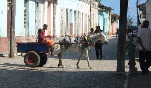 Horse and cart in Cuba