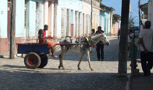 Horse and cart in Cuba Horse and cart in Cuba