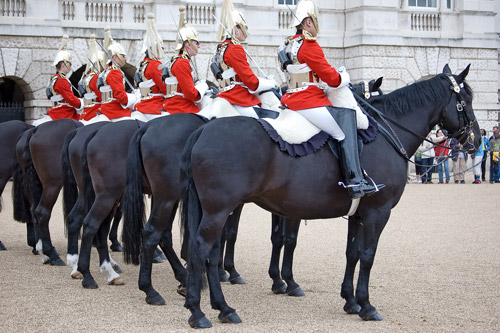 Changing of the guards at Buckingham Palace Changing of the guards at Buckingham Palace