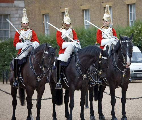 How am I supposed to see anything with this helmet on? Changing of the Guard