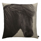 By Nord Black Horse Cushion