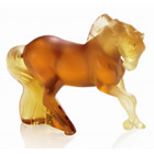 Lalique Amber Mistral Horse