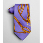Ralph Lauren Purple Horse Bit & Harness Silk Tie