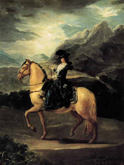 Maria Teresa de Vallabriga a caballo
