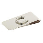 Silver Plated Money Clip with Horseshoe