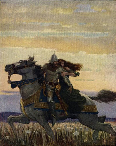 N. C. Wyeth - Launcelot and Guenevere