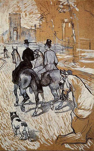Horsemen Riding in Bois de Boulogne