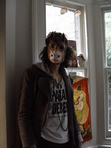 Man in horse mask