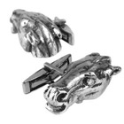 Vintage Horse Sterling Silver & Zircons Cufflings by Forzieri