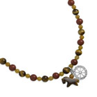 Tiger Eye Horse Charm Necklace