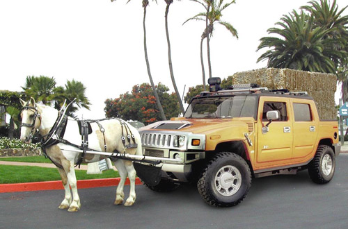 Horse drawn Hummer Photoshopped horse drawn Hummer