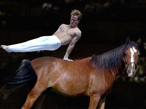 Photoshopped pommel horse