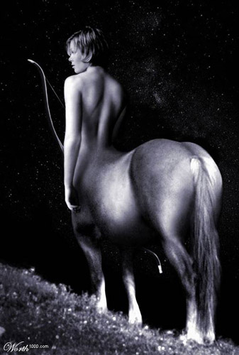 Photoshopped woman centaur