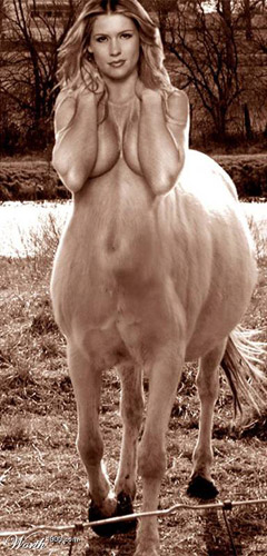 Photoshopped female centaur