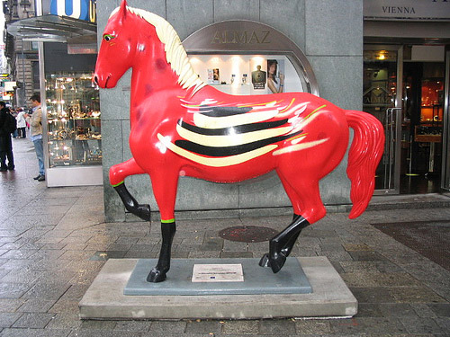 Painted horse in Vienna