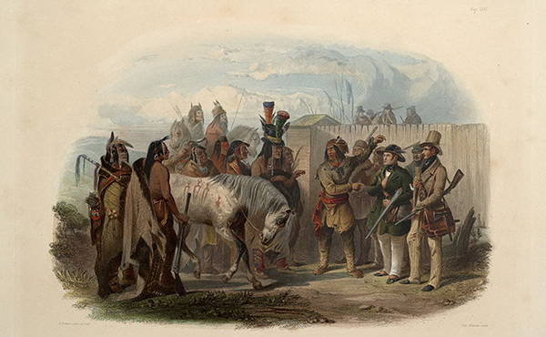 The Travellers Meeting with Minatarre Indians