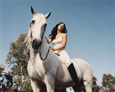 Katherine McPhee on horseback