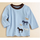 Heartstrings Infant Chambray Horse Top