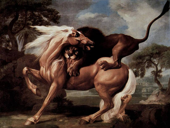 Horse Attacked by a Lion - George Stubbs Horse Attacked by a Lion - George Stubbs