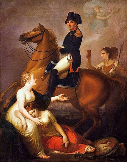 Allegorical scene with Napoleon - Józef Peszk Allegorical scene with Napoleon - Józef Peszka