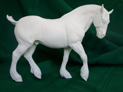 Cast resin horse