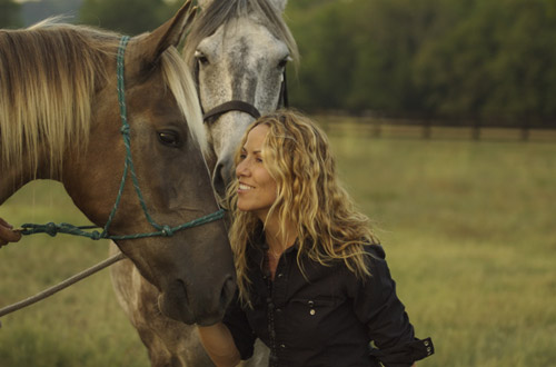 Sheryl Crow on horseback Sheryl Crow on horseback