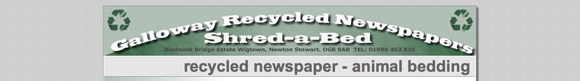 Galloway Recycled Newspaper Bedding