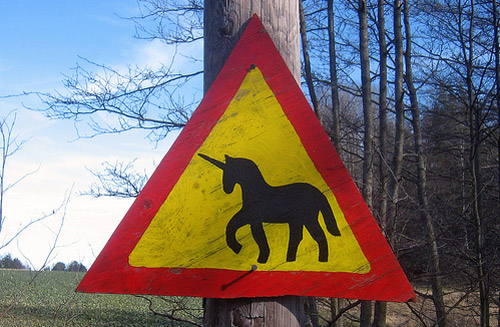 Unicorn Crossing Sign Unicorn Crossing Sign