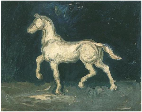 Plaster Statuette of A Horse