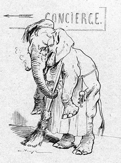 Auguste Vimar Elephant Illustration