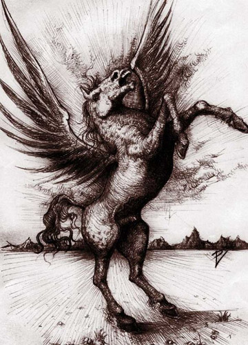 Pegasus, horse artwork