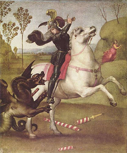 St. George and the Dragon - Raphael